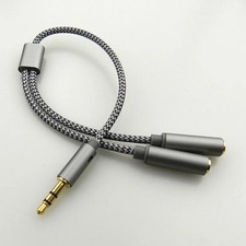3.5mm Audio Splitter 1 Male to 2 Female Stereo Adapter ? Dual Headphone Earphone
