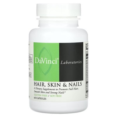 2 X DaVinci Laboratories of Vermont, Hair, Skin & Nails, 60 Capsules
