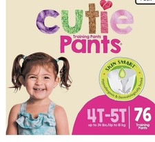 Cuties Girls Training Pants 4T-5T 76 count in box Over 50 off 5 boxes avail
