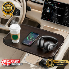 Car Laptop Desk Tray Adjustable Car Table Food Tray Rotating Cup Holder Tesla