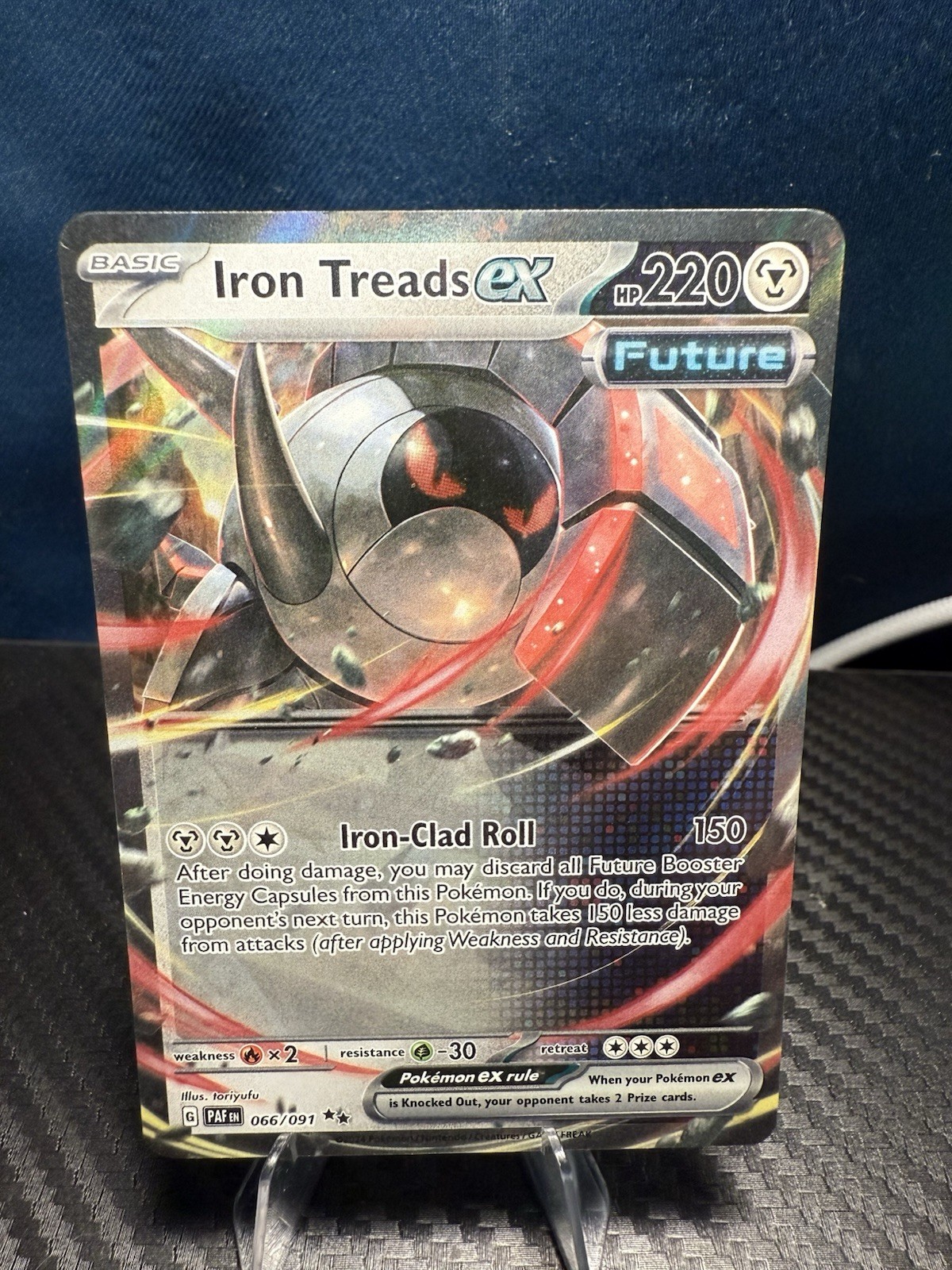 Pokemon Iron Treads ex 066/091 Paldean Fates Double Rare Holo NM