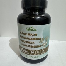 Black Maca Complex Ashwagandha, Fenugreek, Panax Ginseng 120 Vegan Capsules