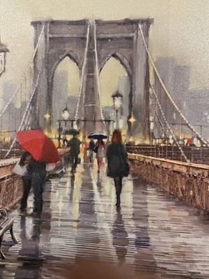 Wall Art Canvas Print Richard Macneil  Brooklyn Bridge  19 X15 