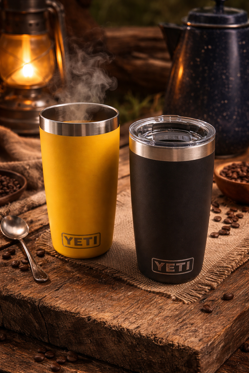 YETI Rambler 10 oz Tumbler 2 Pack Black and Beekeeper Yellow