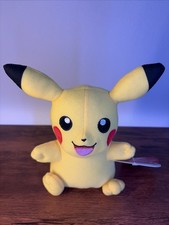 Pok mon Pikachu Plush 8" Official Yellow Soft Toy - Authentic - NWT - RARE