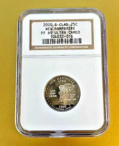 2000-S Clad New Hampshire State Quarter - NGC PF69 ULTRA CAMEO