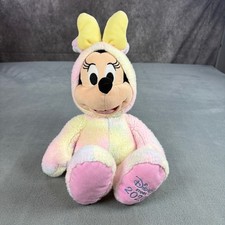 Disney Store 2020 Minnie Mouse Easter Bunny Plush 16in Pastel Tie Dye Pink
