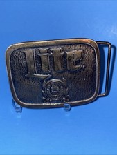 Vtg Lite Beer Pilsner Belt Buckle By Wyoming Studio Art Works
