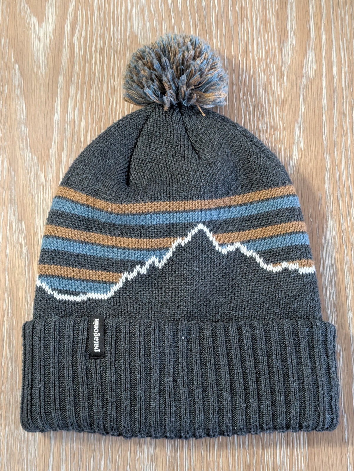 Patagonia Beanie Ski Hat Cap  Powder Town Winter Pom Snowboard Adult Unisex