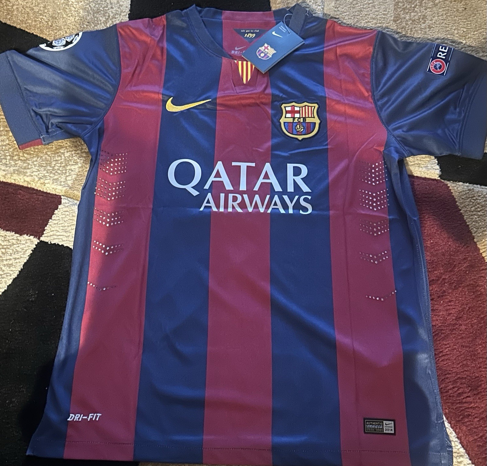 FC Barcelona 2014-15 Home Jersey Lionel Messi #10 Size M Brand New 