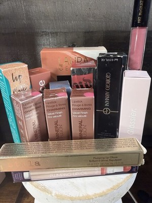 Assorted Full Size Makeup Lot ~ Lipsticks, Lip Oil & Glaze incl. Glossier, Tarte