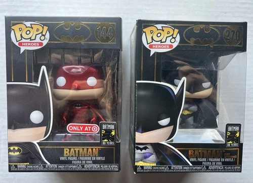 Funko Pop! Batman 80 Years Lot (2) Target Exclusive #144 & 1st Appearance #270