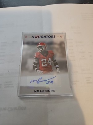 2025 Meridian Football Malaki Starks 20/25 Navigators Autograph