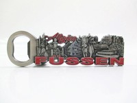 FüSsen AllgäU FlaschenöFfner Magnet Metall Souvenir Germany Neuschwanstein Berge