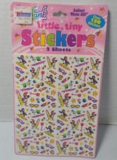 Vintage Lisa Frank Little, Tiny Stickers, Penquins Surfboards Beach 2 Sheets