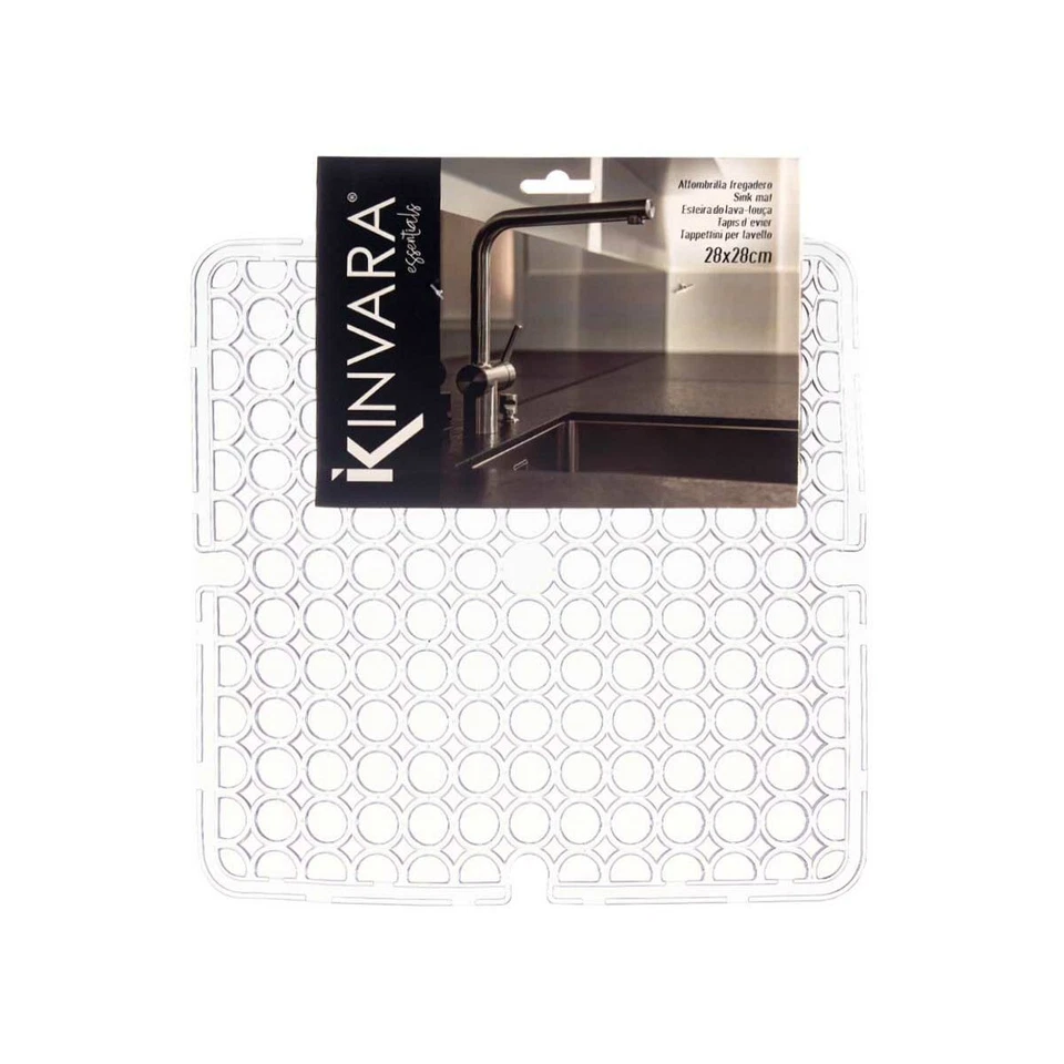Tappetino Antiscivolo Kinvara Trasparente Plastica 28 x 0,1 x 28 cm 28,5 x 0, - Immagine 3 di 4