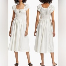 NWOT DÔEN Quinn Salt white Organic Cotton Poplin Maxi Dress sz XL