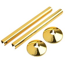 Easy Installation for Neat and Stylish Look Chrome Pipe Covers Set of 2