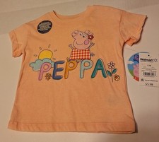 Peppa Pig Toddler Short Sleeve Crewneck T-Shirt Size Girls Baby 12 Months Peach
