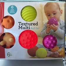 INFANTINO - 6 Textured Multi Ball Set Sensory Stimulating Textured Balls - NEW