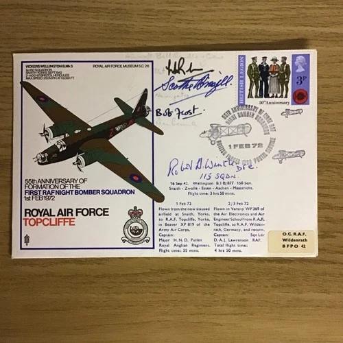 Royal Air Force Topcliffe British Forces Stamped Signed Cover J