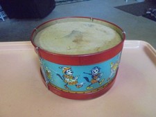 Vintage Chein Toy Tin Drum Disney Mickey Mouse