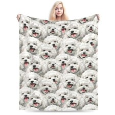Cute Blanket Gifts for Women Girls Kids Dog Lovers, Puppy 60"x80" Poodle