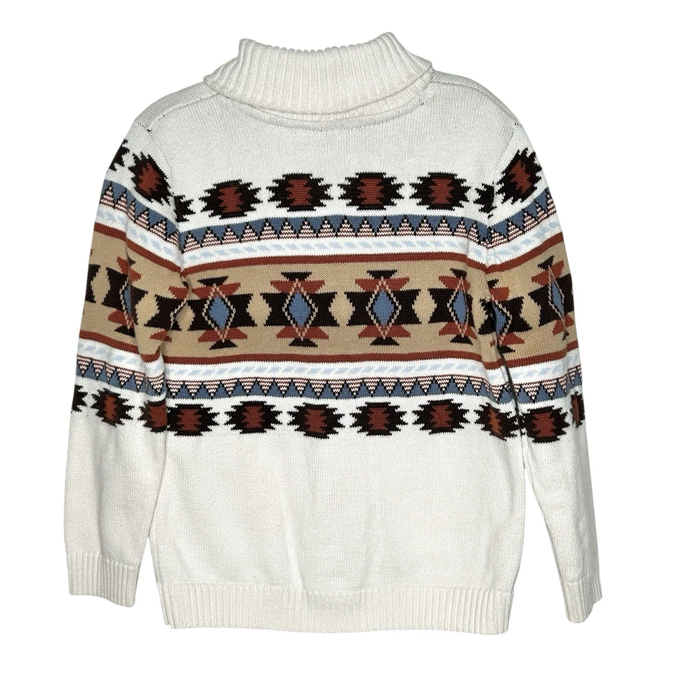 Gymboree Montana Mountains Cardigan Sweater Boys 7 Southwestern Fair Isle Cowboy - Image 2 of 4