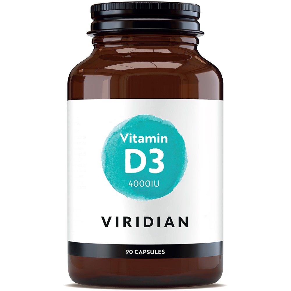 Viridian Vitamin D3 4000IU 90 Capsules Vegan No Artificial Fillers or Binders