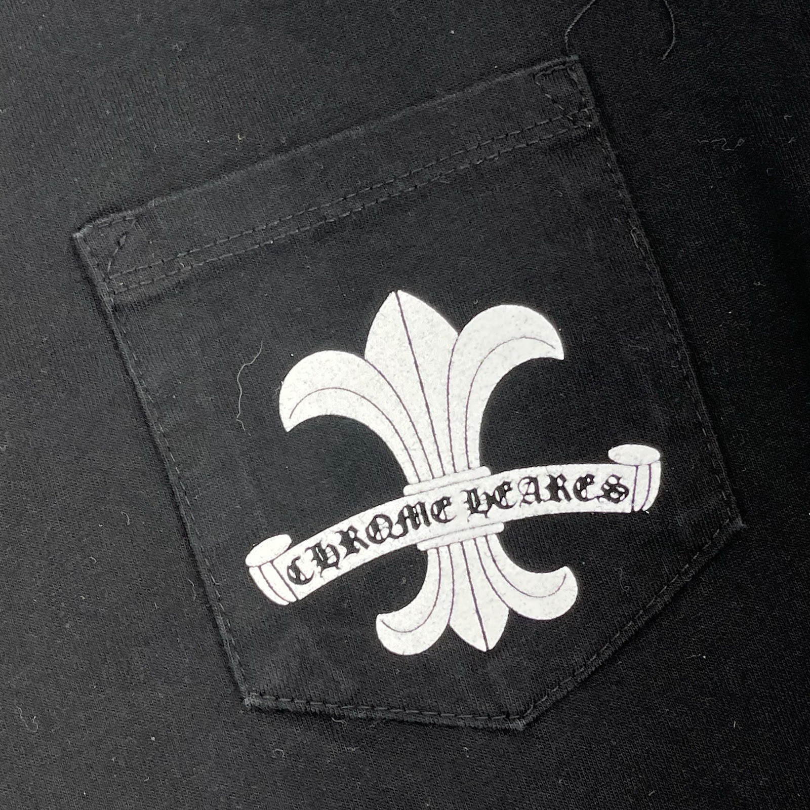 Chrome Hearts Black Long Sleeve T Shirt XXL Fleur De Lis Scroll Logo Cotton GUC thumbnail 6