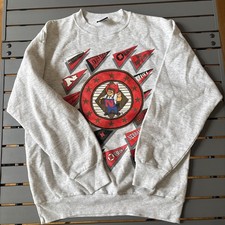 Vintage 90s Nebraska Huskers Mascot 1991 Mens Size XL Crewneck Gray College NCAA