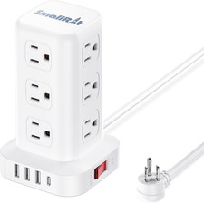 Tower Surge Protector Power Strip with USB 12 Outlets with 4 USB Ports 1 USB C 