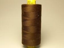 gutermann mara 50 tex 60, 100% poliéster hilo de coser, color marrón col 406