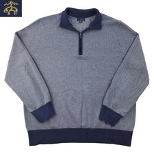 Brooks Brothers Quarter 1/4 Zip Sweater Pullover Herringbone Men's XXL