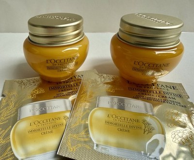 L Occitane Immortelle Divine Cream Travel Sample Sizes (0.14oz X 2 & 0.05oz X 2)