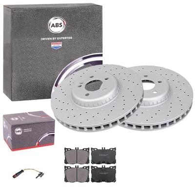 ABS Disques de Frein + Revêtements Avant Convient pour Mercedes C/Classe E W205+ - Photo 1/4