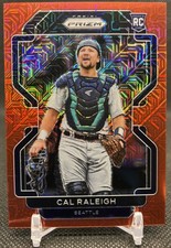 2022 Panini Prizm CAL RALEIGH Rookie Red Mojo Prizm /149! - Seattle Mariners RC