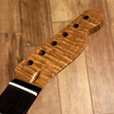 Roasted Flame Maple Rosewood Tele Neck fits Warmoth Telecaster body 2TRS
