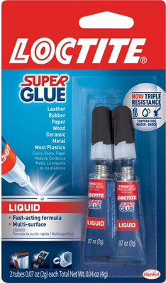 #ad Loctite Super Glue Liquid Clear 0.07 fl oz Tube 2 Pack Superglue for $4.40