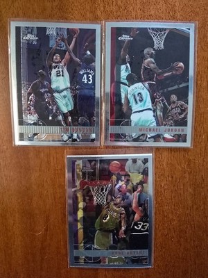 1997-98 TOPPS CHROME SET  1-220  DUNCAN, MCGRADY RC, JORDAN,  (LOOK AT KOBE PIC)