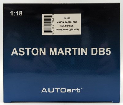 AUTOart 1/18 Aston Martin DB5 007 / Goldfinger Bond Car Completed Model 70296