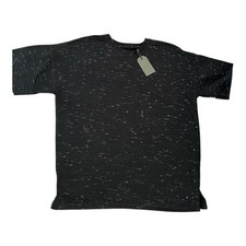 AllSaints Men’s Jackor SS Crew T-Shirt Black Short Sleeve Thick Tee Size S 68£