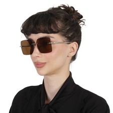 Salvatore Ferragamo Brown Square Ladies Sunglasses SF311S 745 60 SF311S 745 60