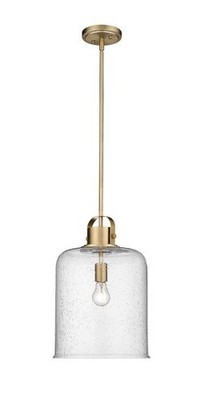 Z-Lite 340P12-HG 1-Light Pendant Ceiling Light Gold Finish Clear Glass ETL