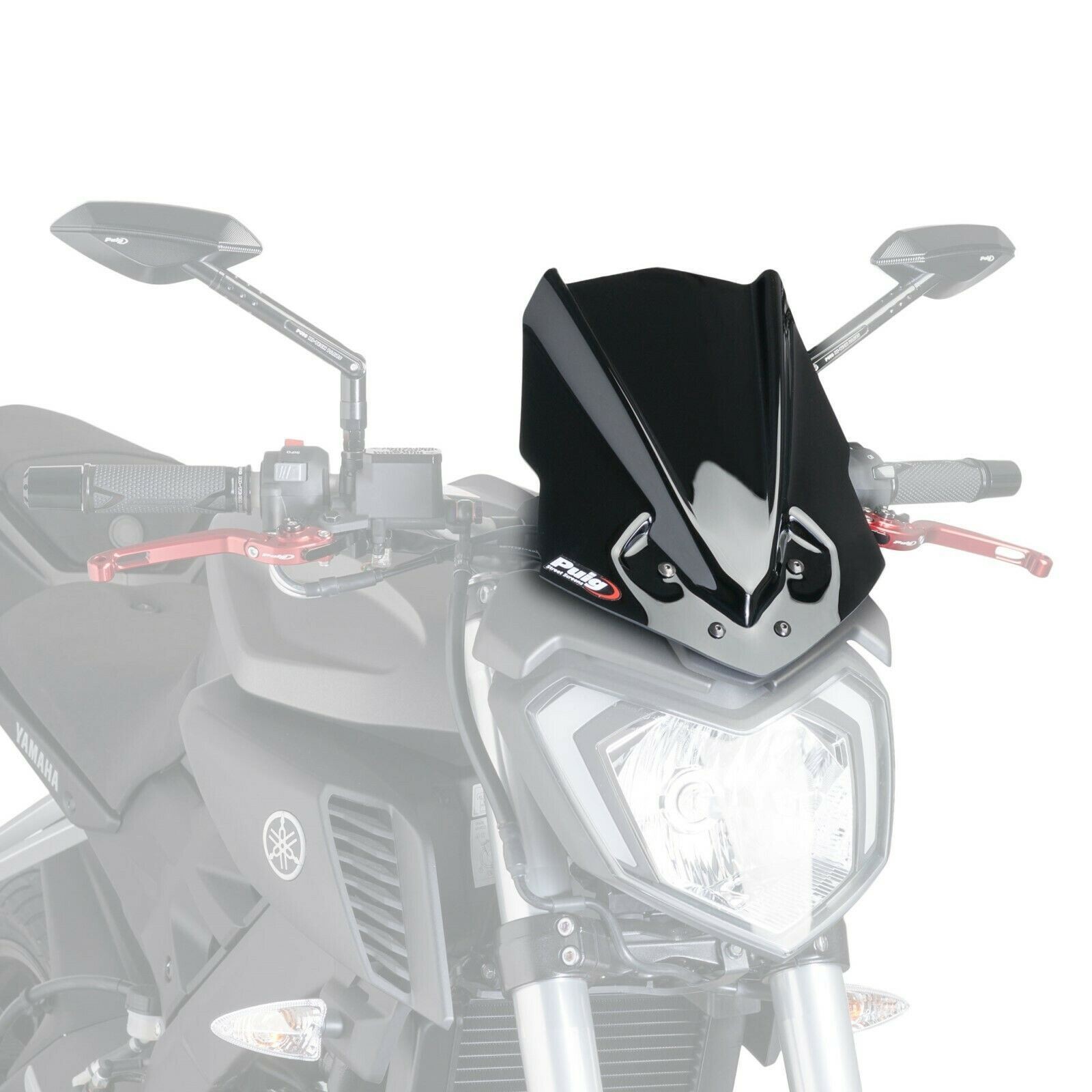 Puig Sport Screen Windshield Deflector Black Opaque Yamaha MT-125 2014 - 2019