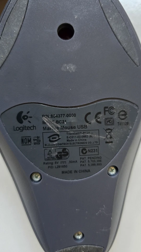 Logitech T-BC21 Marble Wired USB Trackball Mouse Fully Working - Image 3 of 3