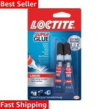 Instant Super Glue Liquid 0.07 fl oz Tube 2 Pack - Professional Craft Adhesive