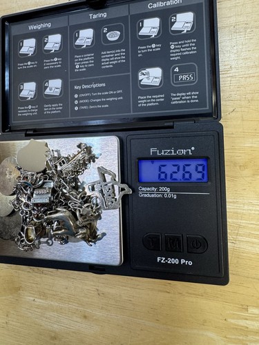Sterling silver 17 piece charm bracelet Disney Mickey Mouse Train 62 Grams - Picture 11 of 12