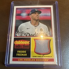 2025 TOPPS HERITAGE FREDDIE FREEMAN *CLUBHOUSE GAME USED JERSEY*  DODGERS