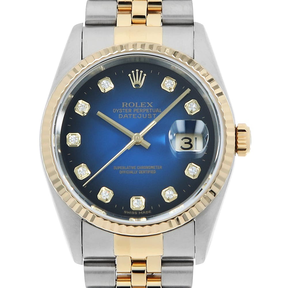 mens 16233G second Diamond blue 10P ROLEX Number Datejust U Gradation hand - VintageWatches.PK mens 16233G second Diamond blue 10P ROLEX Number Datejust U Gradation hand - vintagewatches.pk